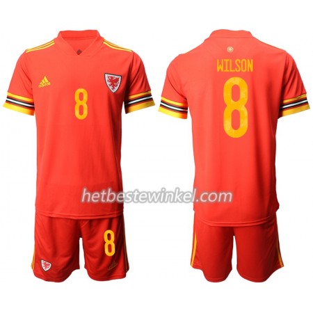 Wales Harry Wilson 8 Voetbaltenues Kind Thuis EK 2020 - SS (+ Korte broeken)